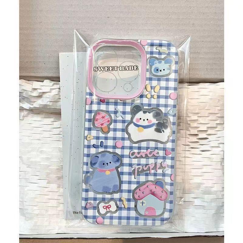 适用苹果系列玩耍小狗手机壳