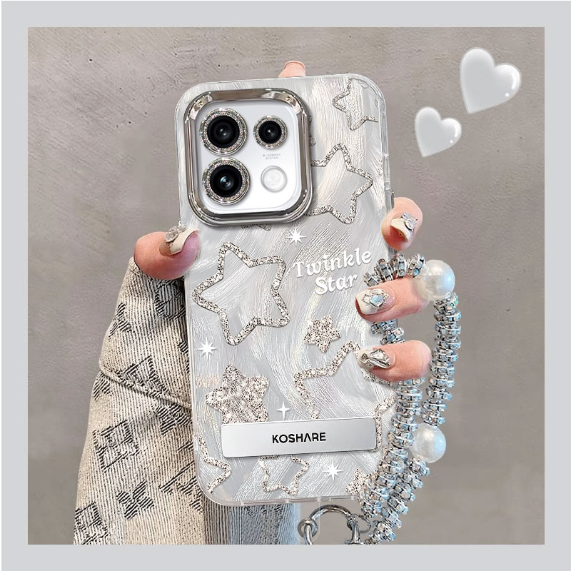 适用OPPOReno16闪粉星星手机壳15C女14新款13防摔12保护套11带镜头膜10PRO+全包9高级感8se外壳挂绳7专用6
