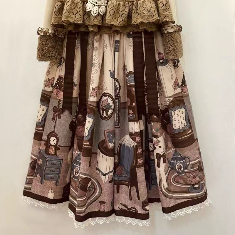 thumbnail for [Deposit]* Vintage Lamb * Forest Fairy Tale Original Lolita* 12.8 Cut-off