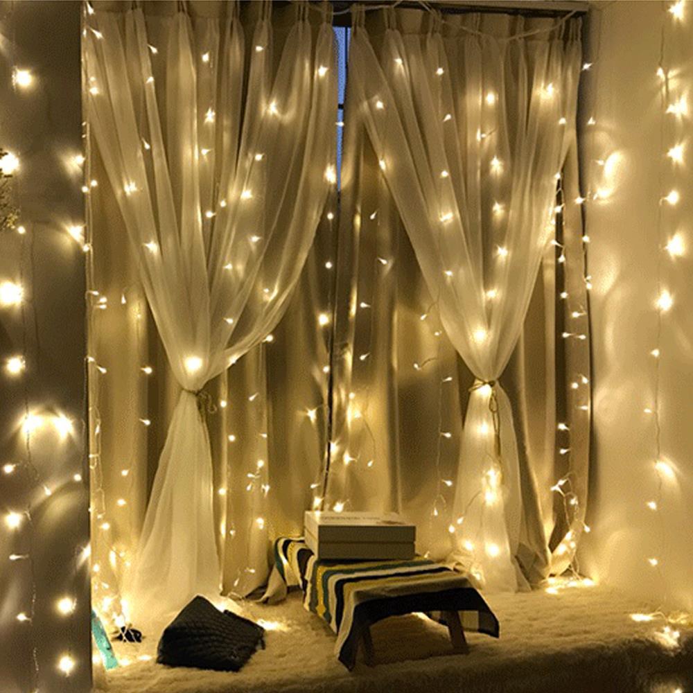 速发3m 100/200/300 LED Curtain String Light Garland Wedding 节庆用品/礼品 装饰灯 原图主图