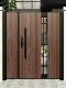 铝合金庭院大门现代户外花园门别墅木纹铝艺农村单双对开铁艺木门