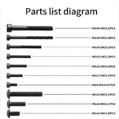 极速Brand New Fysetc Voron 2.4 3D Printer Design Screw Bolt