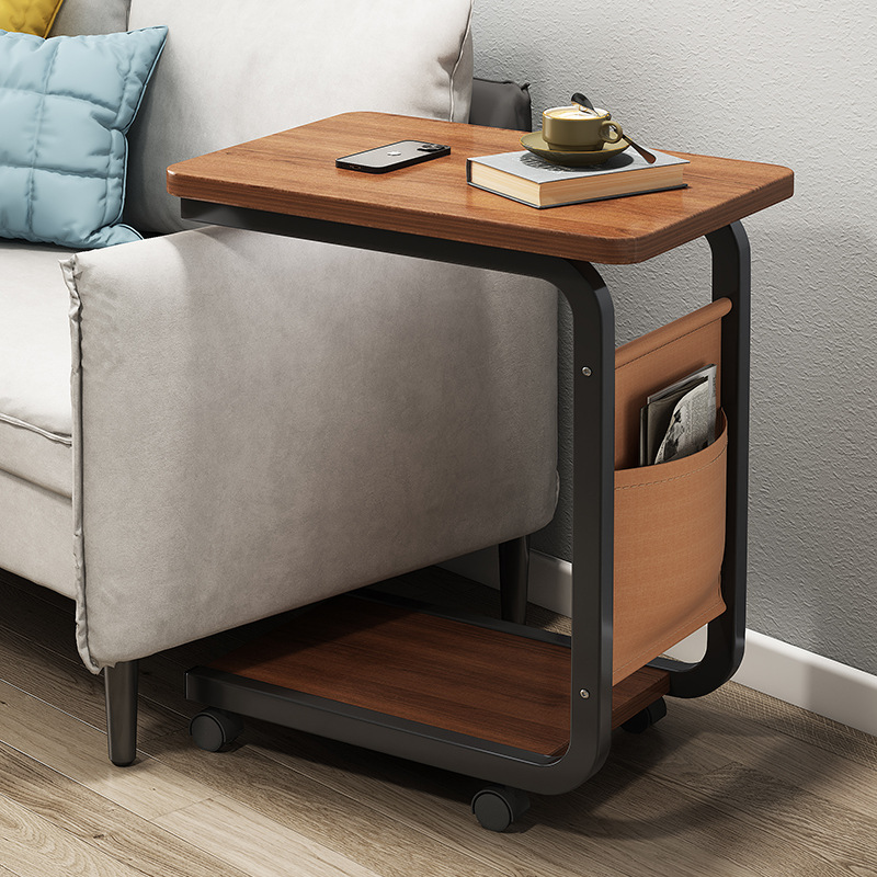 小型床头柜简约现代家用卧室置物架电脑桌床边桌可移动床头小桌子