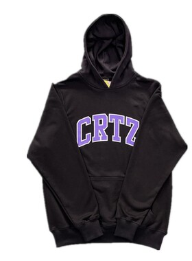 Corteiz Black and purple alphabet set印花字母卫衣裤欧美街头