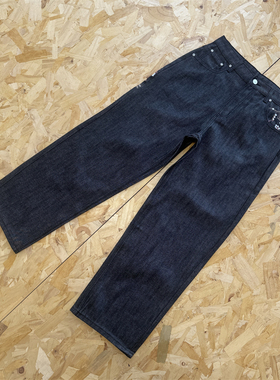 Derschutze 复古直筒牛仔裤男女 blossom selvedge Denim 绣花潮