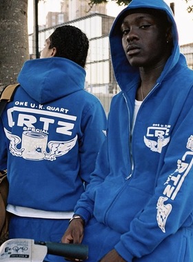 Corteiz Gasolina Set CRTZ落肩拉链连帽套装卫衣欧美明星同款