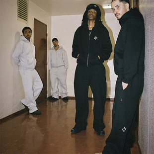 字母印花连帽卫衣长裤 时尚 男女款 秋冬季 百搭休闲套装 Based新款