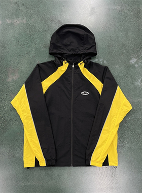 Corteiz恶魔岛Alcatraz Sun & Rain Windbreaker拼色防水风衣外套