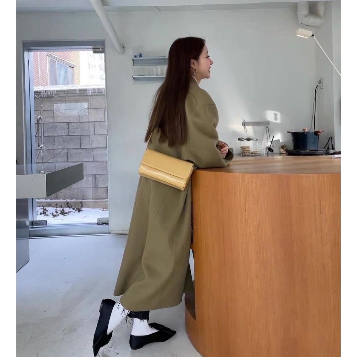 日本无印MUJIE韩国早秋新款复古百搭油腊皮斜挎包小方包ins女包休