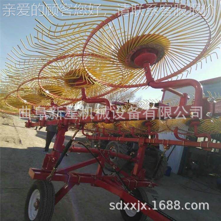 八盘搂草草机牵引式搂机JEE 内蒙新疆地区牧草搂草 机