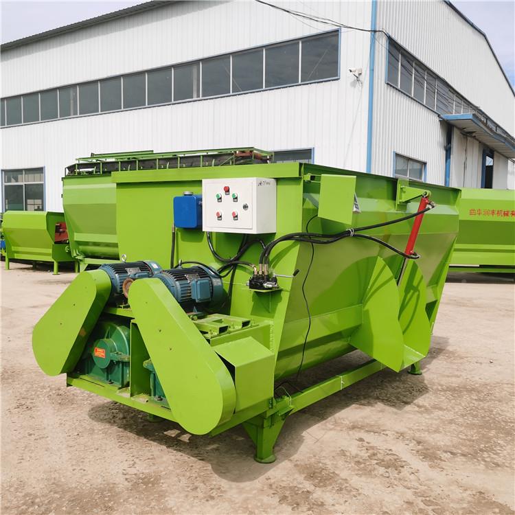 tr龙牛羊草m料合搅拌机固定式双搅全混日粮制备RH-9JGW-机拌草揉