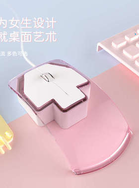电脑鼠标透明发光有线鼠标静音炫彩可爱创意办公家用台式笔记本通