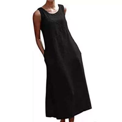 2024夏季新款无袖棉背心裙women clothes