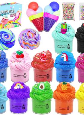 202512色水果黄油泥套装棉花泥史莱姆slime彩泥DIYkit套装AMZ
