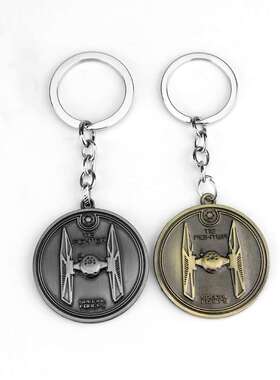 星球大战7StarWars原力觉醒TIE星际战斗机标志汽车钥匙扣挂件