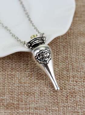 药剂瓶项链古铜古银福灵剂项链欧美热销