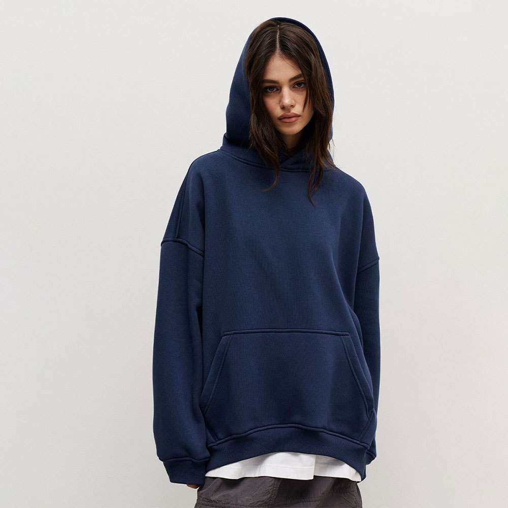 2024美秋冬新款女中性风街头潮流保暖加绒连帽卫衣women clothes