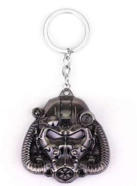 游戏周边FALLOUT4辐射4面具钥匙扣挂件外贸新品热卖