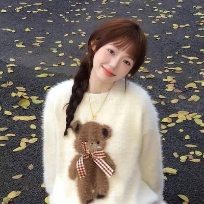 Tipsymattina微醺清晨原创甜美软糯水貂毛上衣小熊兔子圆领毛衣