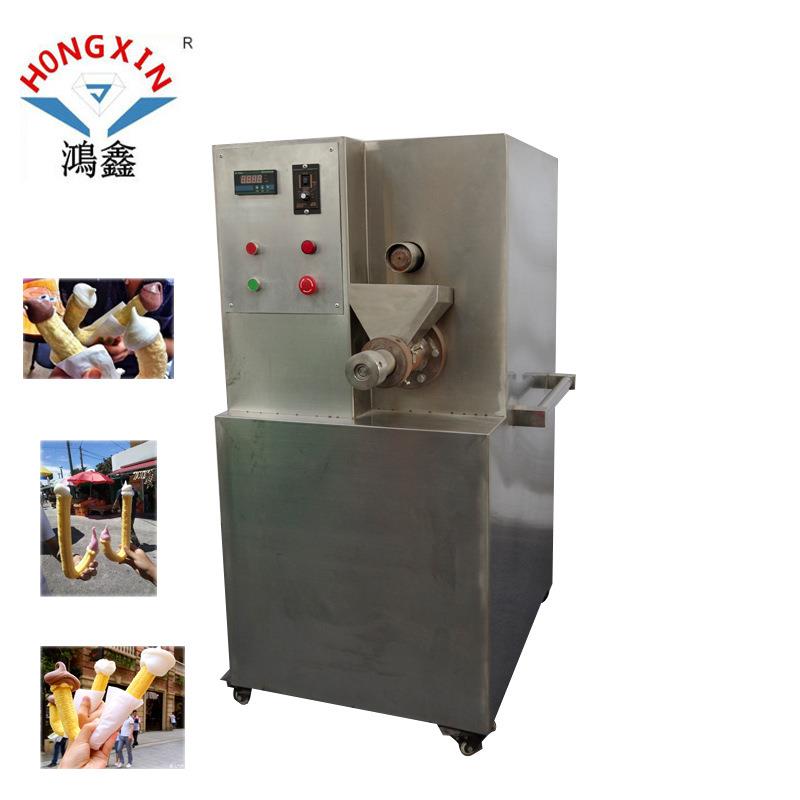 厂家冰淇淋空心管膨化机拐杖冰淇淋机螺旋挤压膨化设备食品级