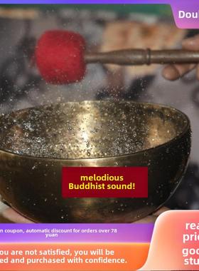 尼泊尔手工纯铜佛音碗SPA音疗钵颂钵瑜伽钵家居高档摆件钵盂铜罄