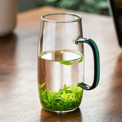 玻璃杯加厚耐高温绿茶杯