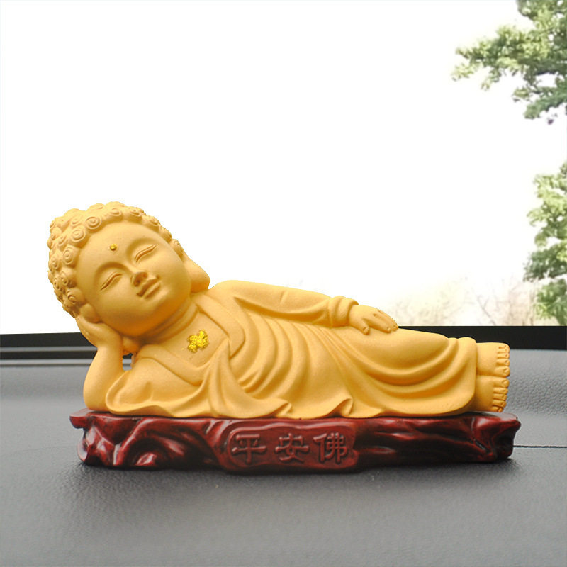 沙金如来佛汽车内装饰品摆件卧佛