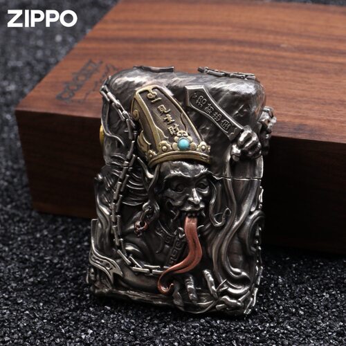 zippo之宝zipo打火机zopp正品zipoo煤油zp纯铜ziipo黑白无常 zppo