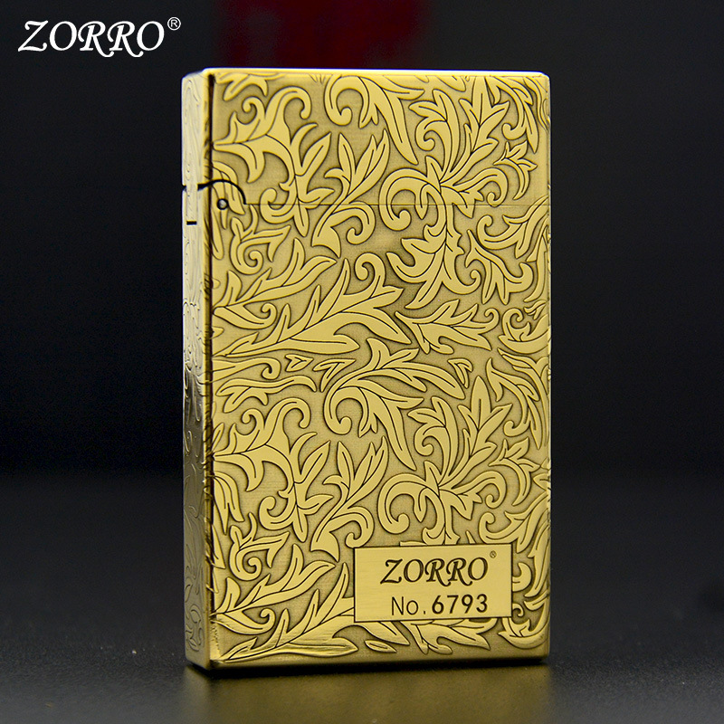 ZORRO佐罗zipo打火机zopp正品zipoo煤油zp纯铜ziipoo原装zppo唐草