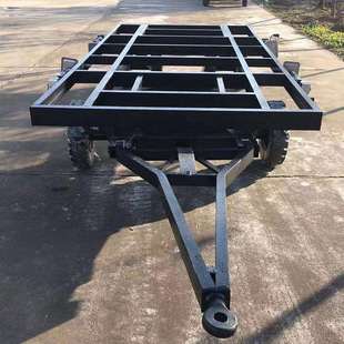 平板工具搬运拉货推挂车 房车底盘厂家平板拖车底盘牵引式