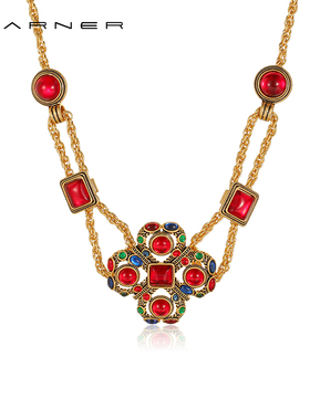 Joseph Warner中古宝石多层项链女华丽珠宝高级感轻奢小众锁骨链