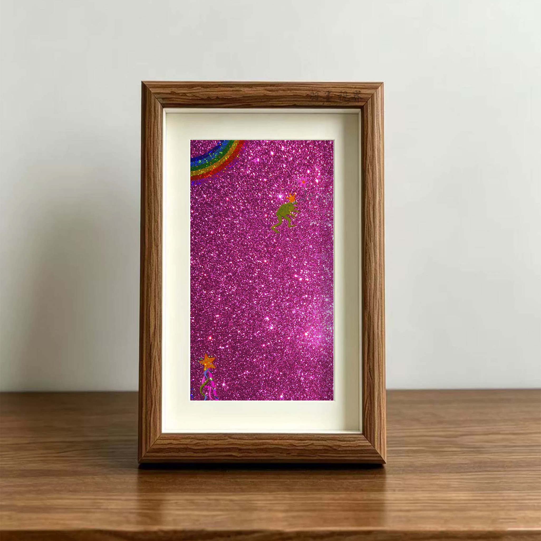 ins风梦幻紫色星空印刷画相框画