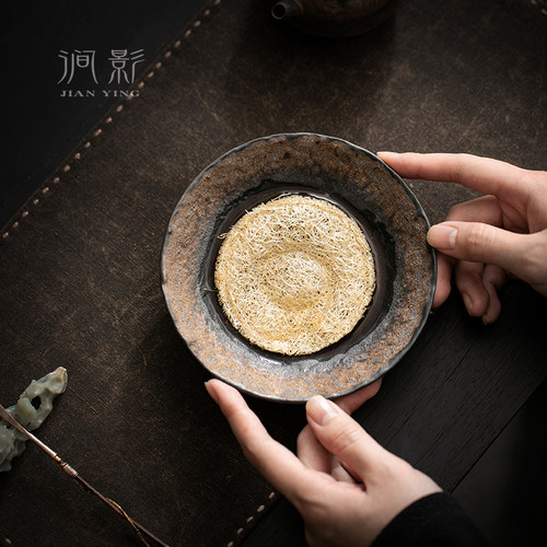 复古粗陶壶承壶托日式干泡托盘