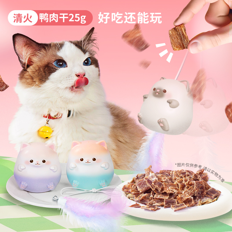 宠物零食高蛋白鸭肉干逗猫解闷