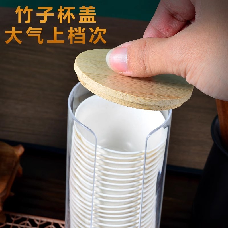 稻壳一次性功夫小茶杯带杯架食品级耐高温家用办公室待客茶杯防烫