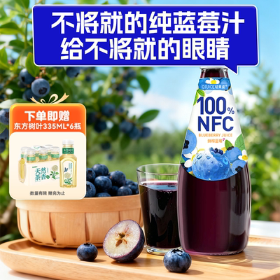 轻果姿NFC蓝莓/西梅/荔枝汁290ml赠AD钙奶/东方树叶/农夫长白雪