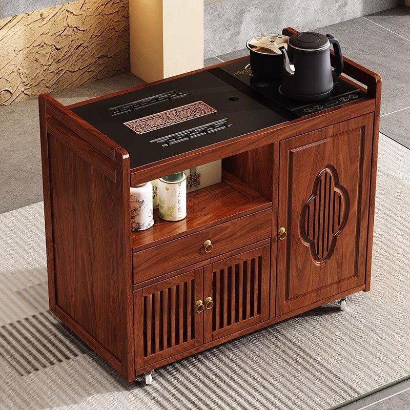 移动茶台茶桌小型家用茶水柜煮茶烧水一体功夫茶具套装楠竹茶水车