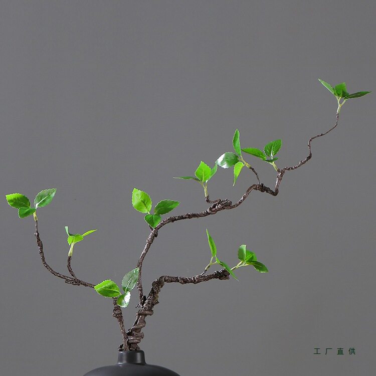 新中式绿植假花清新植物藤条客厅插花餐桌装饰花陶瓷花瓶摆件