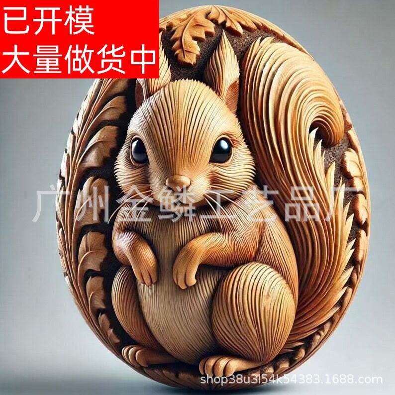 新品Animal Easter carving craft egg树脂动物复活节雕刻工艺蛋