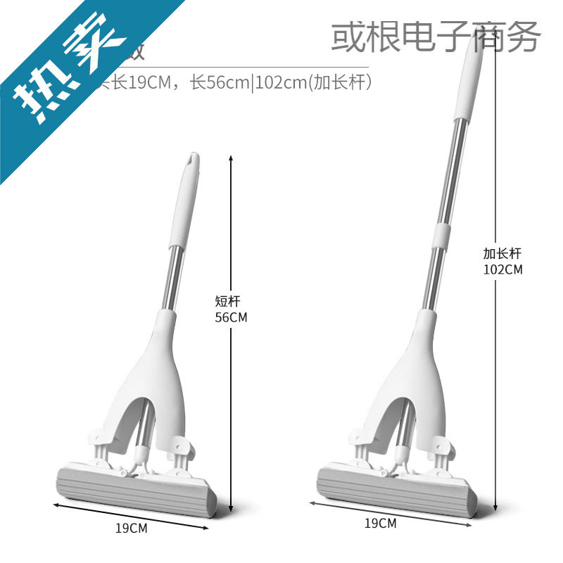 卫生间家用拖把小号小拖布吸水小型厨房浴室厕所胶棉海绵迷你