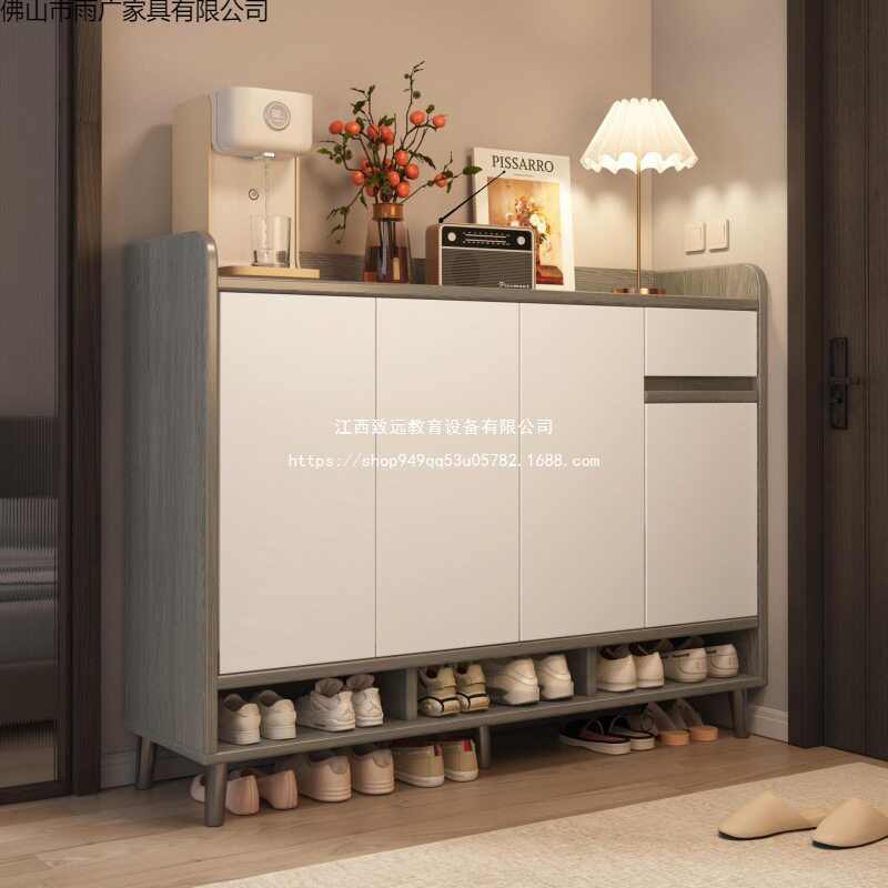 鞋柜家用门口2025新款入户室内玄关收纳柜楼道一体靠墙鞋架板材