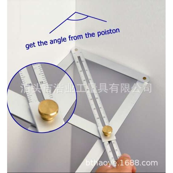 吊顶裁边量对角-角度尺-不规则-阴死角-测量工具