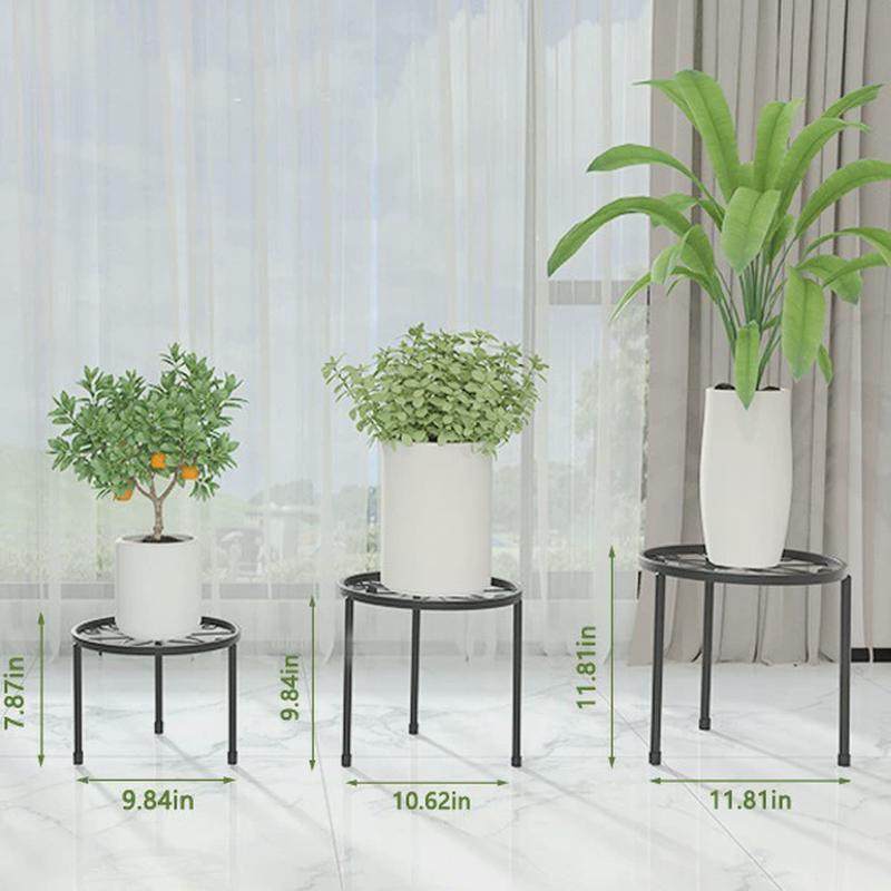 5个装新款铁艺圆形花凳落地单式盆景小花架室内阳台桌面花盆架