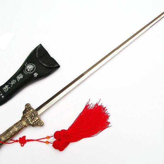 太极伸缩剑全金属不锈钢健身折叠表演道具剑收缩男女晨练剑加重型