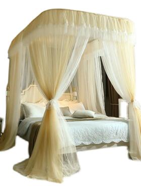 x1aw 2022夏季新u型伸缩支架加密双层纱公主风加粗不锈钢蚊帐家用