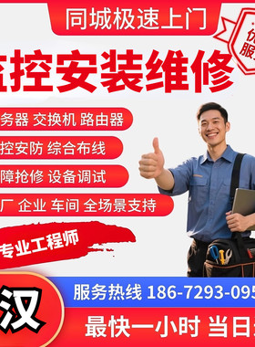 武汉同城上门安装维修监控综合布线摄像头安防设备弱电工程施工