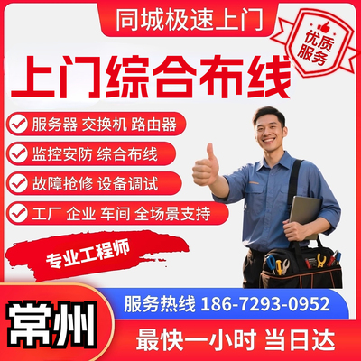 常州上门综合布线服务器维修光纤熔接机房理线同城同城技术支持