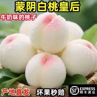 顺丰蒙阴奶油大白桃当季水蜜桃脆甜桃白毛桃非白凤桃新鲜水果整箱