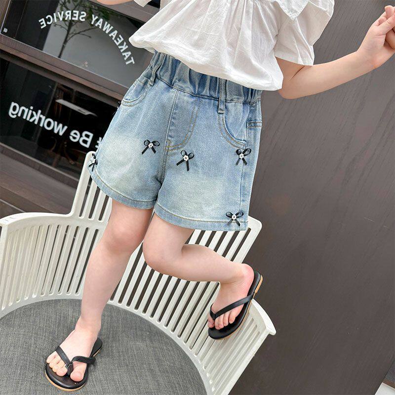 女童牛仔短裤夏季2025新款儿童洋气休闲薄款宝宝时髦夏装外穿裤子