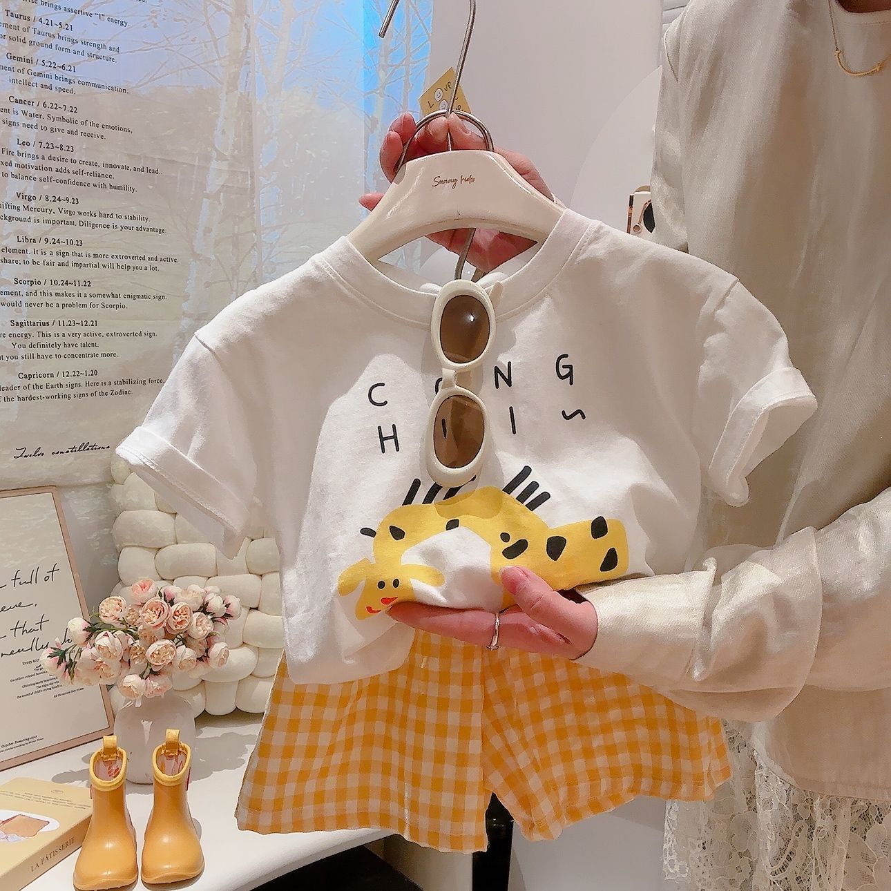 女童套装2026新款儿童夏季短袖短裙薄款半袖卡通上衣儿童装两件套